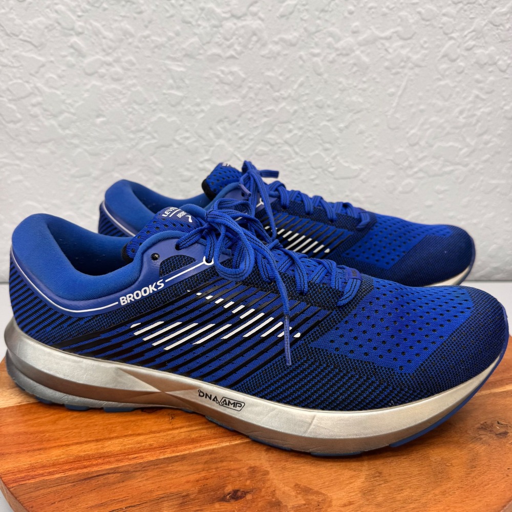 Brooks Levitate 2 Mens 11 Blue Black Silver Running Shoes 1102911D406